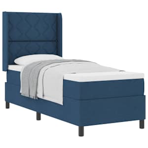 Postel s boxspringem s polštářem Modrá 200 x 80 cm textil - obrázek 2