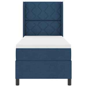 Postel s boxspringem s polštářem Modrá 200 x 80 cm textil - obrázek 7