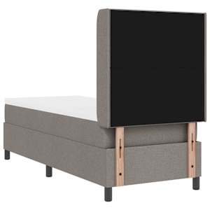 Postel s boxspringem s matrací s čelo Taupe 90 x 190 cm textil - obrázek 9