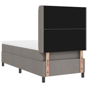 Postel s boxspringem s matrací s čelo Taupe 90 x 200 cm textil - obrázek 9