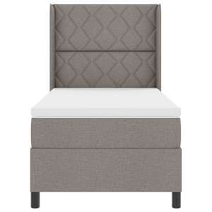 Postel s boxspringem s matrací s čelo Taupe 90 x 200 cm textil - obrázek 7