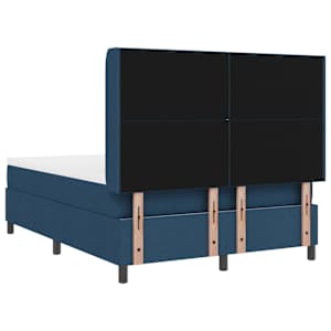 Postel s boxspringem s matrací s čelo Modrá 160 x 200 cm textil - obrázek 9