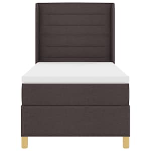 Postel s boxspringem s matrací Tmavě hnědá 80 x 200 cm textil - obrázek 7
