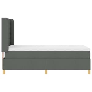Postel s boxspringem s matrací Tmavě šedá 100 x 200 cm textil - obrázek 8