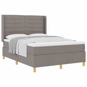 Postel s boxspringem s čelo Taupe 140 x 200 cm textil - obrázek 2