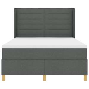 Postel s boxspringem s matrací Tmavě šedá 160 x 200 cm textil - obrázek 6