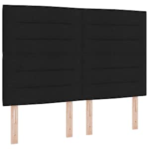 Postel s boxspringem s matrací s čelo Černá 160 x 200 cm textil - obrázek 6