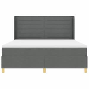 Postel s boxspringem s matrací Tmavě šedá 180 x 200 cm textil - obrázek 7