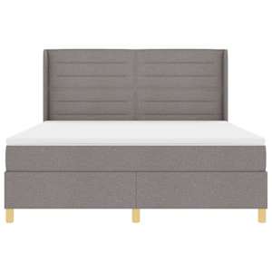 Postel s boxspringem s matrací s čelo Taupe 180 x 200 cm textil - obrázek 7