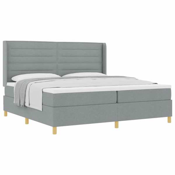 vidaXL Karbi vedrumadrats madratsiga Helehall 200 x 200 cm kangas