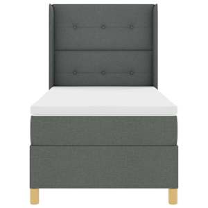 Postel s boxspringem s čelo Tmavě šedá 80 x 200 cm textil - obrázek 7
