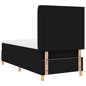 Postel s boxspringem s čelo Černá 80 x 200 cm textil - obrázek 9