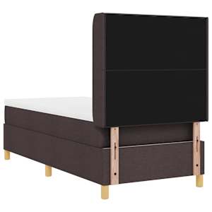 Postel s boxspringem s matrací Tmavě hnědá 80 x 200 cm textil - obrázek 9