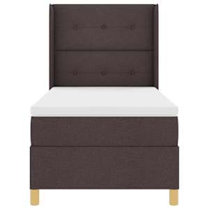 Postel s boxspringem s matrací Tmavě hnědá 80 x 200 cm textil - obrázek 7