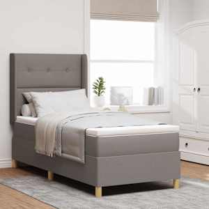 Postel s boxspringem s čelo Taupe 80 x 200 cm textil - obrázek 1