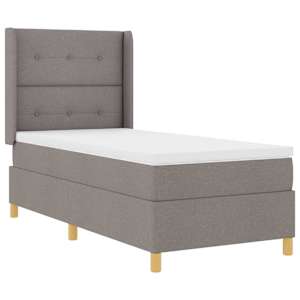 Postel s boxspringem s čelo Taupe 80 x 200 cm textil - obrázek 4