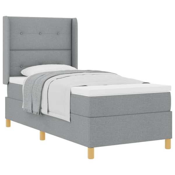 vidaXL Karbi vedrumadrats peaga Helehall 90 x 190 cm kangas