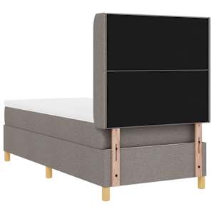 Postel s boxspringem s matrací s čelo Taupe 90 x 190 cm textil - obrázek 8