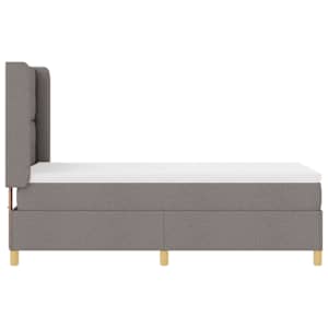 Postel s boxspringem s matrací s čelo Taupe 90 x 190 cm textil - obrázek 7