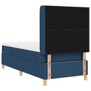 Postel s boxspringem s čelo Modrá 100 x 200 cm textil - obrázek 6
