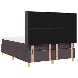 Postel s boxspringem s čelo Tmavě hnědá 140 x 190 cm textil - obrázek 8