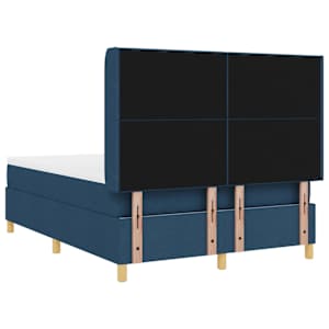 Postel s boxspringem s čelo Modrá 140 x 190 cm textil - obrázek 8