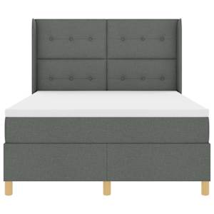 Postel s boxspringem s čelo Tmavě šedá 140 x 200 cm textil - obrázek 6