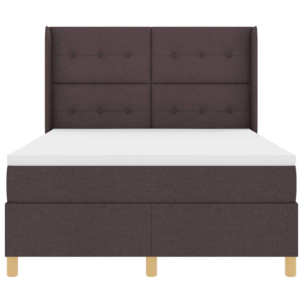 Postel s boxspringem s matrací Tmavě hnědá 160 x 200 cm textil - obrázek 6