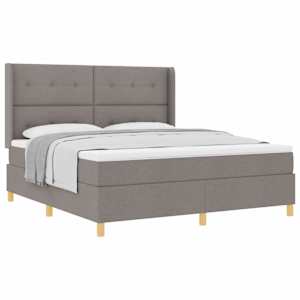 Postel s boxspringem s čelo Taupe 180 x 200 cm textil - obrázek 2