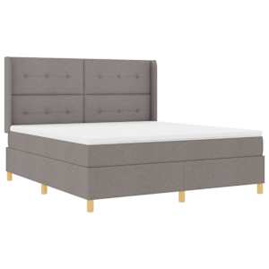 Postel s boxspringem s čelo Taupe 180 x 200 cm textil - obrázek 4
