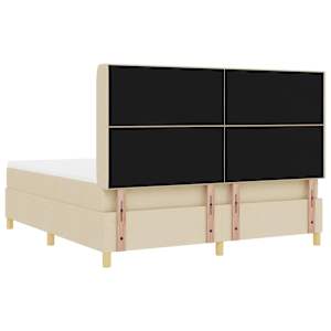 Postel s boxspringem s čelo Krémová 180 x 200 cm textil - obrázek 6