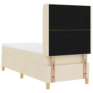 Postel s boxspringem s čelo Krémová 80 x 200 cm textil - obrázek 9