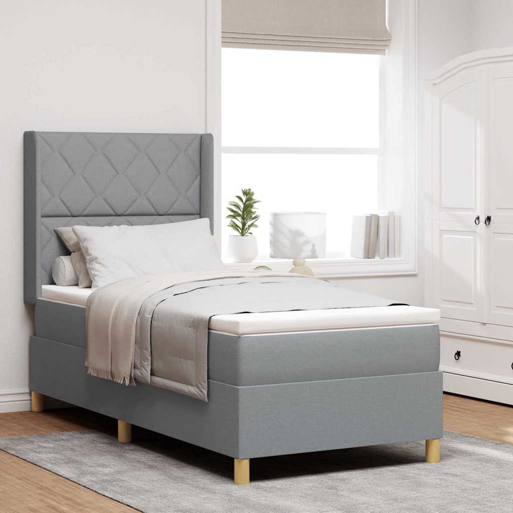 Põhja Vedru Voodi Mattress Kerge Hall 90x190 cm Kangas