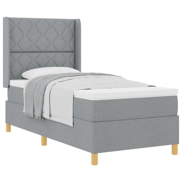vidaXL Karbi vedrumadrats peaga Helehall 90 x 190 cm kangas