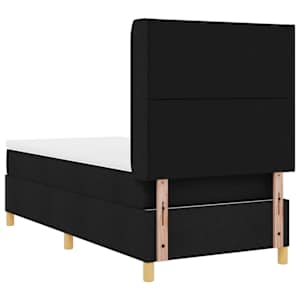 Postel s boxspringem s čelo Černá 100 x 200 cm textil - obrázek 9