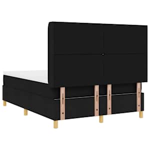 Postel s boxspringem s čelo Černá 140 x 190 cm textil - obrázek 9