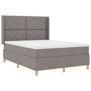 Postel s boxspringem s čelo Taupe 140 x 190 cm textil - obrázek 4