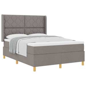 Postel s boxspringem s čelo Taupe 160 x 200 cm textil - obrázek 2