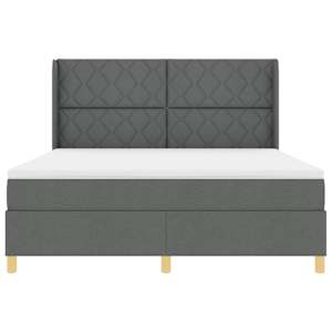 Postel s boxspringem s čelo Tmavě šedá 180 x 200 cm textil - obrázek 6