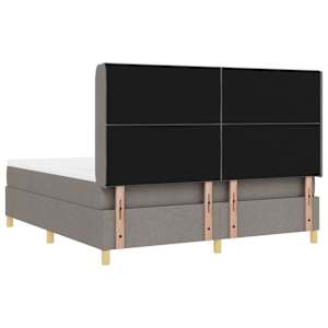 Postel s boxspringem s čelo Taupe 180 x 200 cm textil - obrázek 8