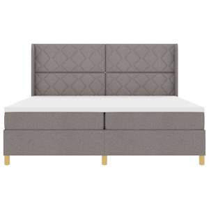Postel s boxspringem s čelo Taupe 200 x 200 cm textil - obrázek 5