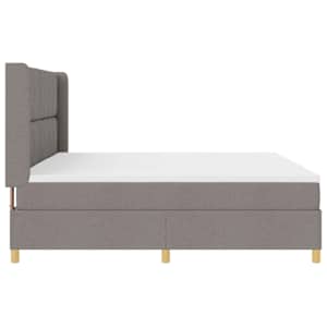 Postel s boxspringem s čelo Taupe 200 x 200 cm textil - obrázek 6