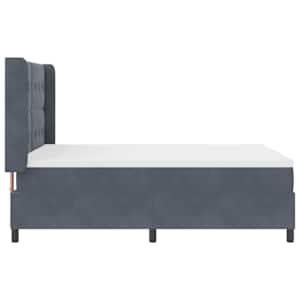 Postel s boxspringem s čelo Tmavě šedá 160 x 200 cm samet - obrázek 8