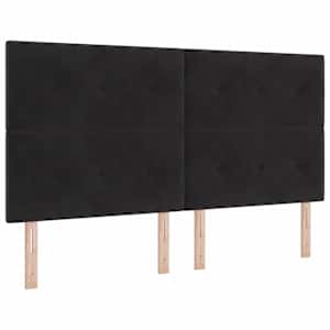 Postel s boxspringem s čelo Černá 180 x 200 cm samet - obrázek 6