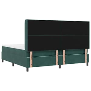 Postel s boxspringem s čelo Tmavě zelená 200 x 200 cm samet - obrázek 9