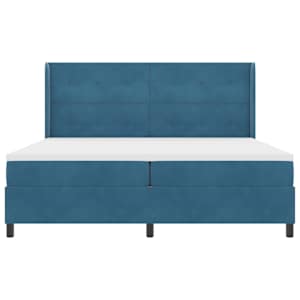 Postel s boxspringem s čelo Modrá 100 x 200 cm samet - obrázek 7