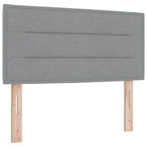 Postel s boxspringem s matrací Světle šedá 80 x 200 cm textil - obrázek 7