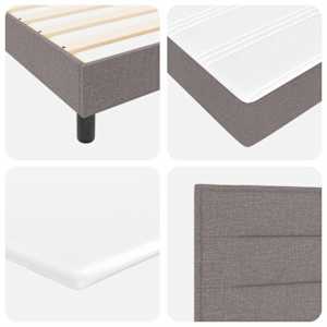 Postel s boxspringem s matrací s LED Taupe 80 x 200 cm textil - obrázek 11