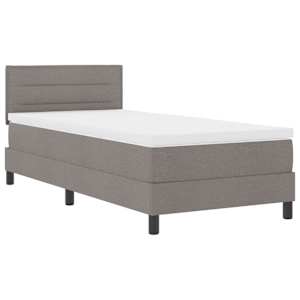 Postel s boxspringem s matrací s LED Taupe 80 x 200 cm textil - obrázek 2