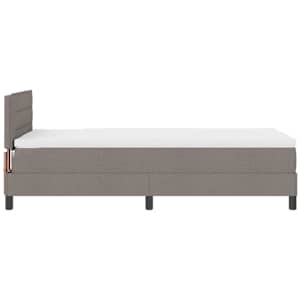 Postel s boxspringem s matrací s LED Taupe 80 x 200 cm textil - obrázek 9